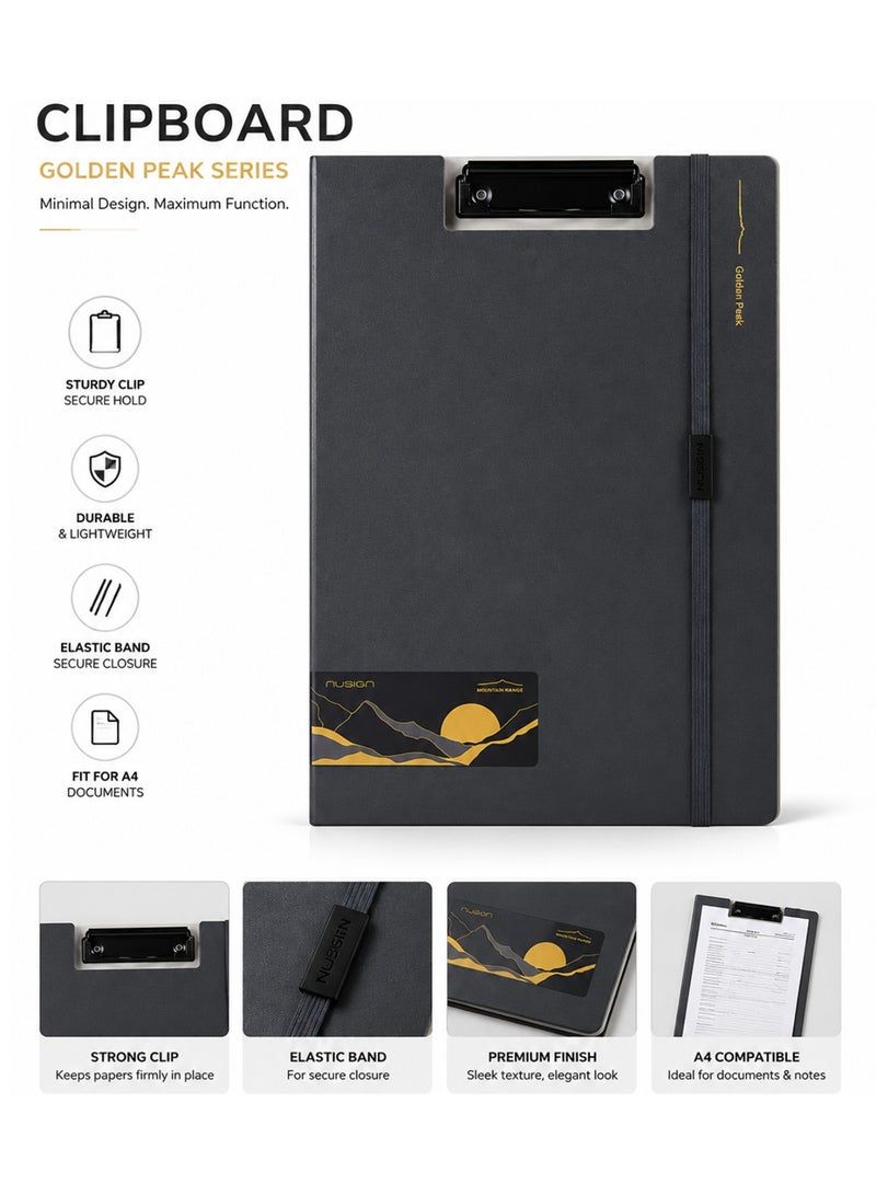 NUSIGN A4 Size Clipboard With Strong Clip And Elastic Band - Image 1