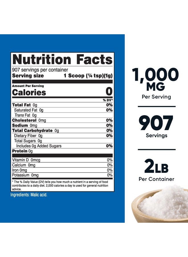 Nutricost Malic Acid Powder 2 LBS - Gluten Free, Non-GMO - Image 2