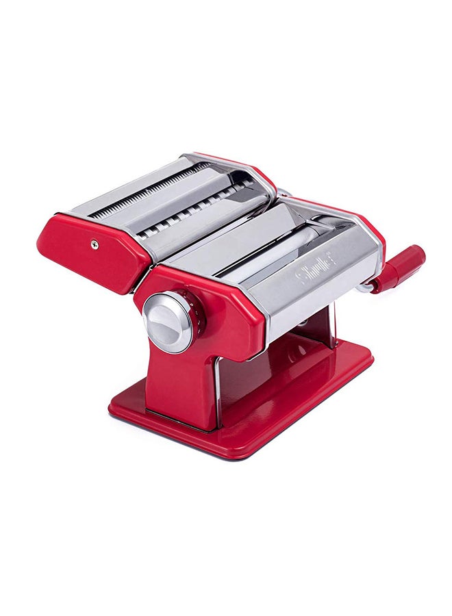 Shule Pasta Maker Machine Stainless Steel Adjustable Pasta Roller and Cutter for Tagliattelle Linguine Lasagna Noodles, Classic Red - Image 1