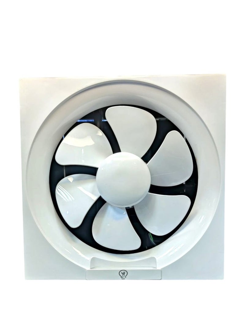 LC IC 10-Inch APB-25A Ventilating Exhaust Fan – Dual Voltage (110-240V) – Wall Mount   2-Year Warranty – White - Image 1