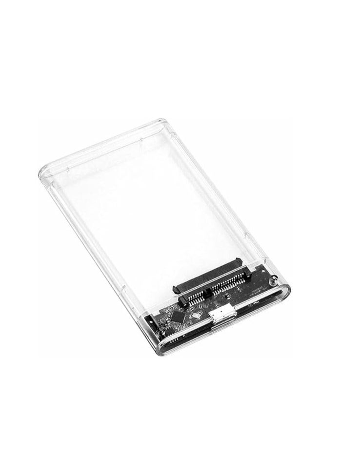 Generic 2.5 Inch Hard Drive Enclosure - External Hard Drive Case - USB 3.0 SATA SSD Hard Drive - Tool-Free - Transparent  - Image 2