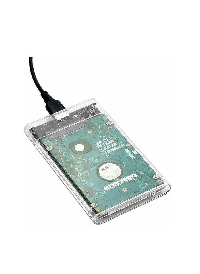 Generic 2.5 Inch Hard Drive Enclosure - External Hard Drive Case - USB 3.0 SATA SSD Hard Drive - Tool-Free - Transparent  - Image 3