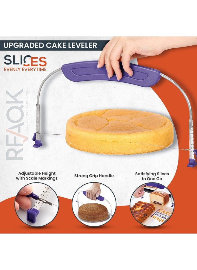RFAQK RFAQK 50PCs Cake Decorating Supplies Kit with 12" Aluminum Rotating Cake Turntable Stand, Professional Leveler, Straight & Offset Spatulas, 12 Numbered Icing Tips & Bags  - Image 5