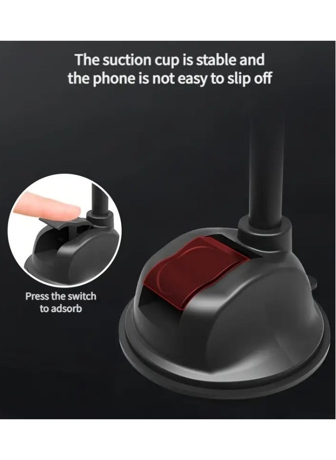 ELTRAZONE Hose Rotatable Car Mobile Phone Holder | Flexible Gooseneck Mount for Dashboard & Windshield | Strong Suction Cup with 360° Rotation | Secure, Adjustable Car Phone Mount | Universal Fit for All iPhone & Android Smartphones - Image 2