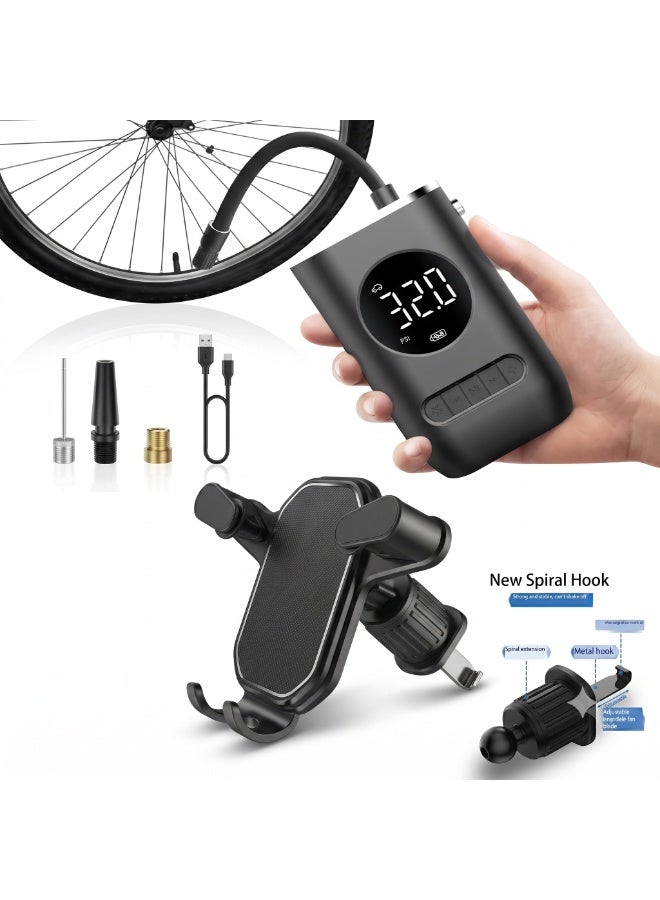 ZEESQUARE Essential Road Trip Combo Portable Smart Tire Pump + Ultra-Stable Car Phone Mount - Image 1