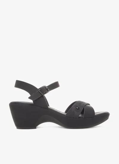 Flora Bella By Shoexpress Womens Comfort Mid Block Sandals With Slingback Closure