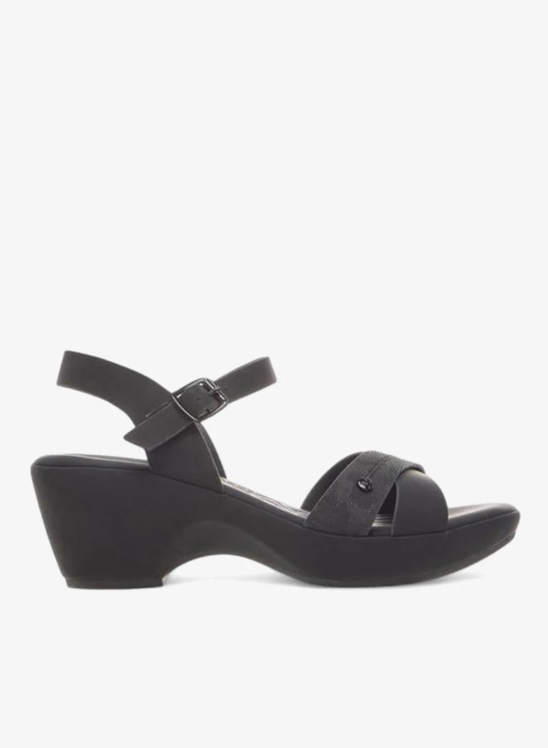 Flora Bella By Shoexpress Womens Comfort Mid Block Sandals With Slingback Closure