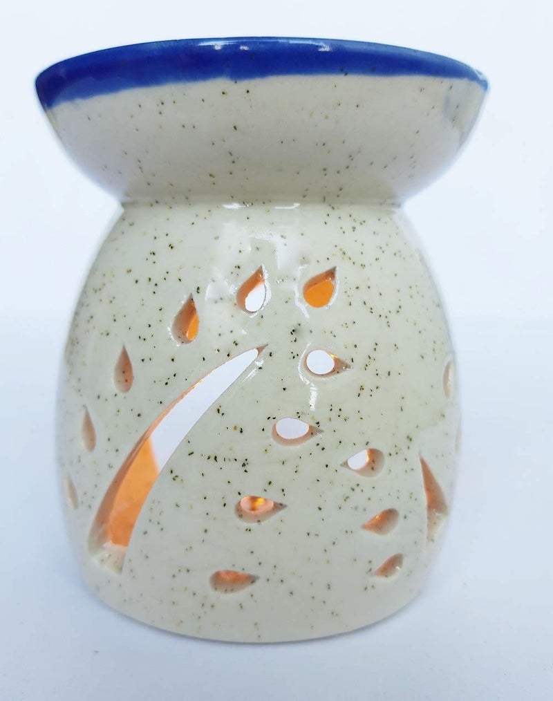 Mkd2 Rise Mkd2 Rise Ceramic Aroma Oil Diffuser Burner Lamp for Room Fragrance Top Blue  - Image 2