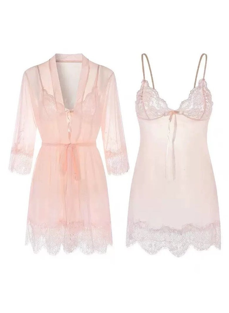 Joychic Women's Silk Pajamas 4-Piece Set  - Image 1