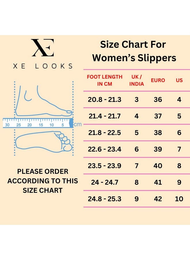XE Looks - XE Looks Women's Tan Orthopedic Doctor Slippers | Floral Design with Cushioned Footbed | Lightweight Comfort Doctor Slippers For Girls & Women - Image 1