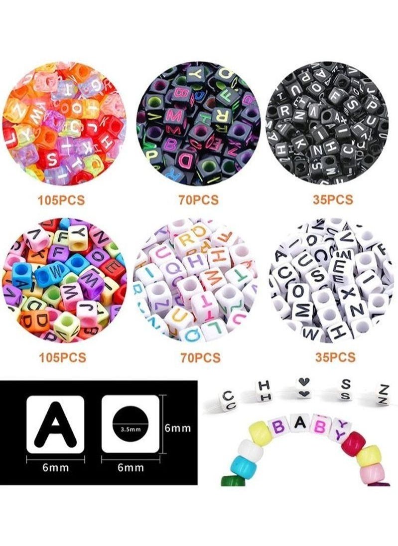 Generic Glass Beads And Alphabet Letter Jewellery Making Kit  - Image 3