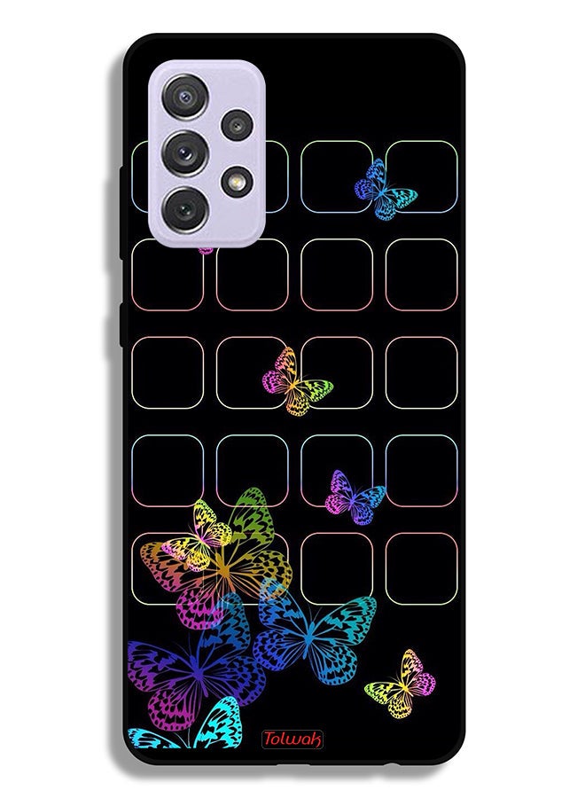 Tolwak Samsung Galaxy A72 5G Protective Case Cover Colorful Butterflies - Image 1