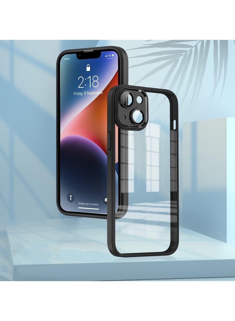 جراب حماية ممتص للصدمات لهاتف Iphone 15 Plus مصنوع من مادة TPU السيليكونية فائقة المتانة وآمن للغاية مع كاميرا مثالية باللون الأسود - Image 2