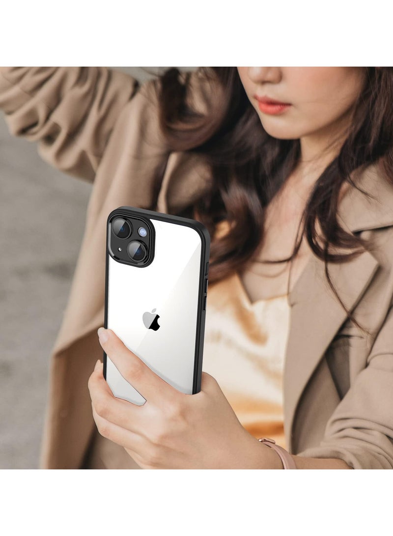 جراب حماية ممتص للصدمات لهاتف Iphone 15 Plus مصنوع من مادة TPU السيليكونية فائقة المتانة وآمن للغاية مع كاميرا مثالية باللون الأسود - Image 5