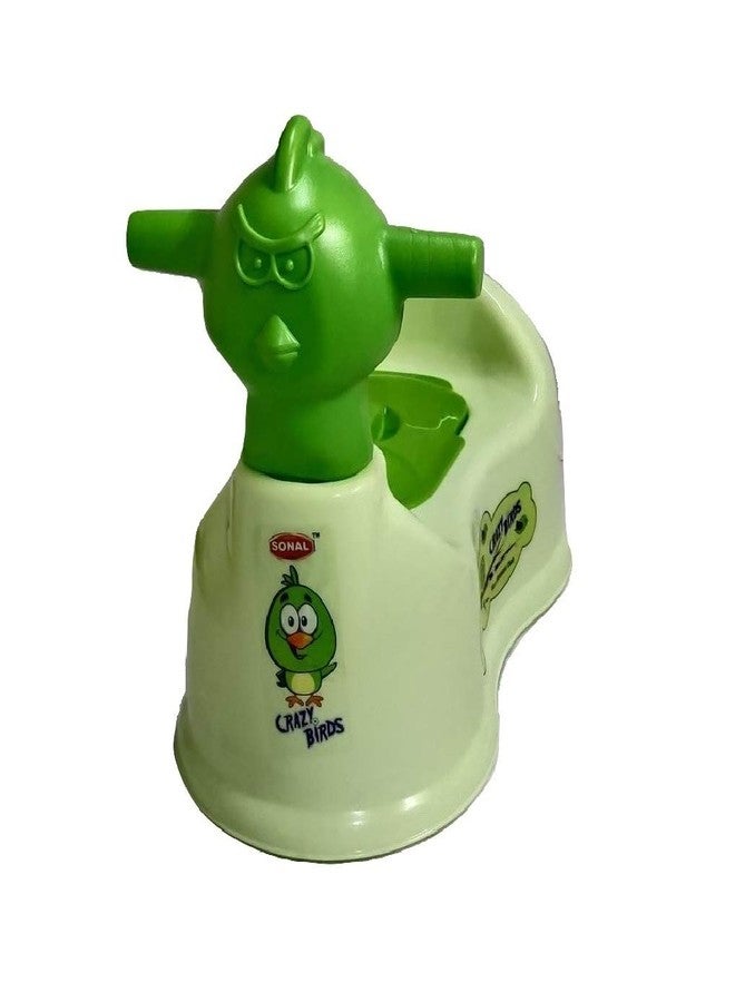aaKaR Sonal - Crazy Bird - Baby Toilet Trainer Potty Seat with Lid Cover (Green) - Image 1