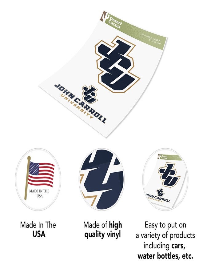 Desert Cactus John Carroll University Sticker Blue Streaks Vinyl Decal Laptop Water Bottle Car Scrapbook (4 Inch Set V1) - Image 5
