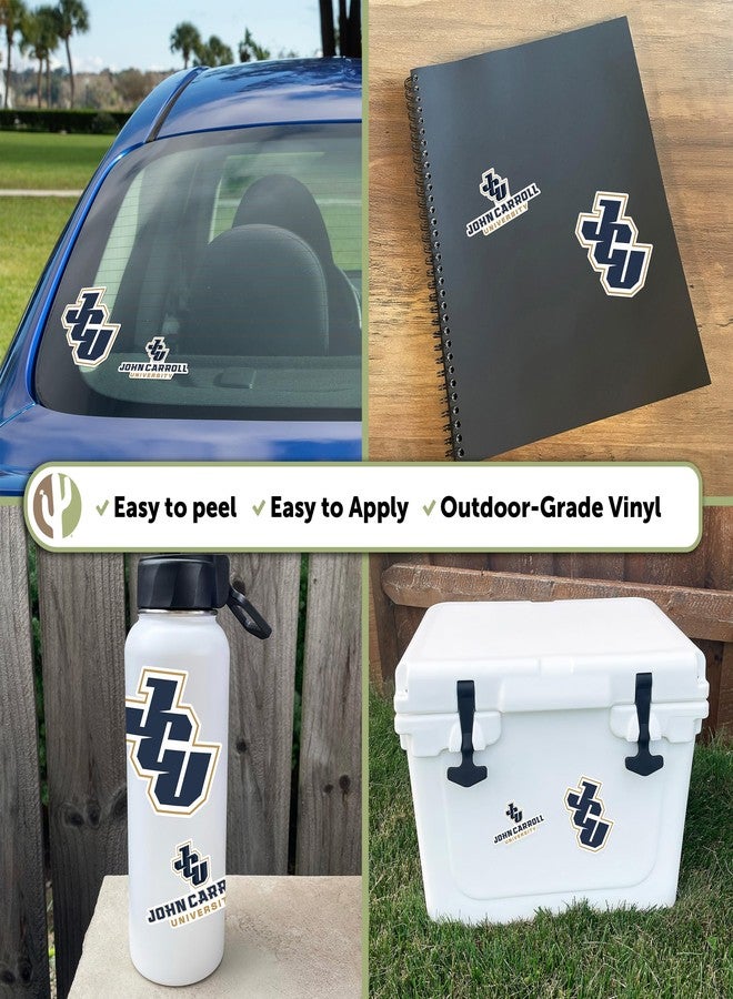 Desert Cactus John Carroll University Sticker Blue Streaks Vinyl Decal Laptop Water Bottle Car Scrapbook (4 Inch Set V1) - Image 2