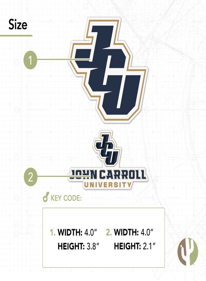 Desert Cactus John Carroll University Sticker Blue Streaks Vinyl Decal Laptop Water Bottle Car Scrapbook (4 Inch Set V1) - Image 4