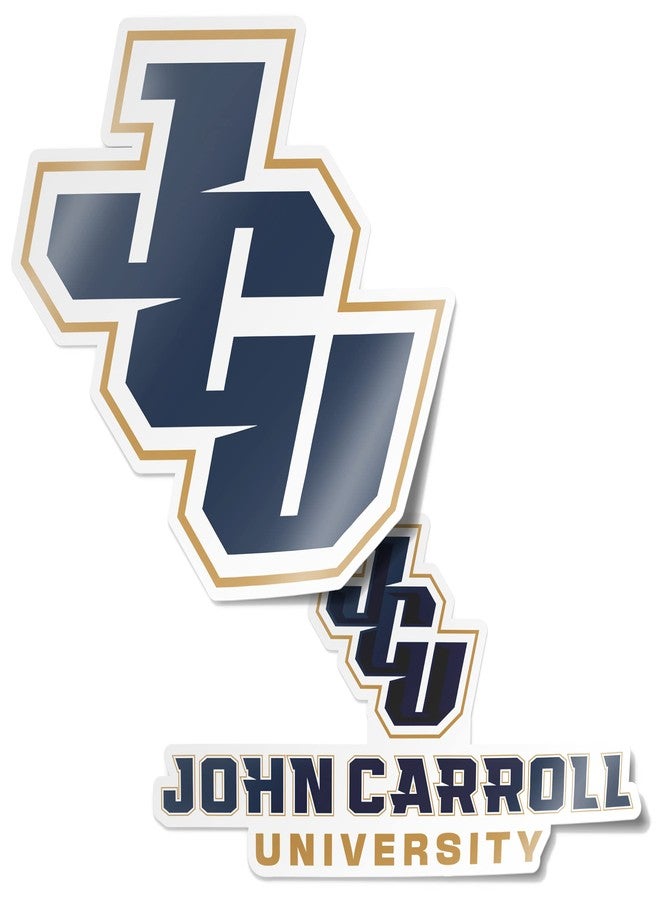 Desert Cactus John Carroll University Sticker Blue Streaks Vinyl Decal Laptop Water Bottle Car Scrapbook (4 Inch Set V1) - Image 1