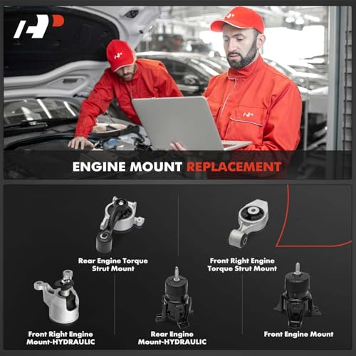 A-Premium 5PCS Engine Motor Mount and Torque Strut Mount Set Compatible with Nissan Pathfinder 2013-2017, 3.5L, FWD - Image 2