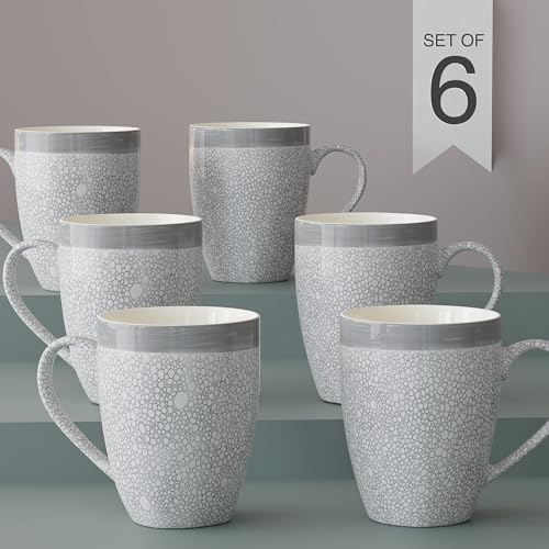 The Earth Store Grey Fizz Coffee Mugs Set of 6 Ceramic Mugs to Gift to Best Friend, Tea Mugs, Microwave Safe Coffee Mugs, Ceramic Tea Cups - Image 4