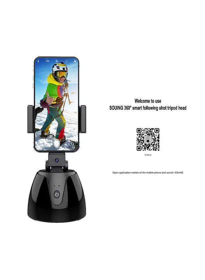 Generic - 360° Object Tracking Holder Selfie Stick 360° Rotation Auto Face Object Tracking Release Your Hands Wireless BT Connection for all phones Intelligent Camera AI Composition for 1/4in Screw - Image 1