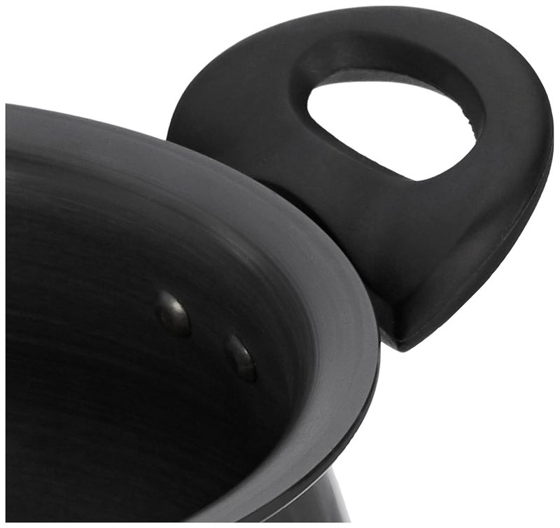 Brand - Solimo Solimo Aluminium Hard Anodized Handi With Lid 25 Liter Induction Bottom Black - Image 5