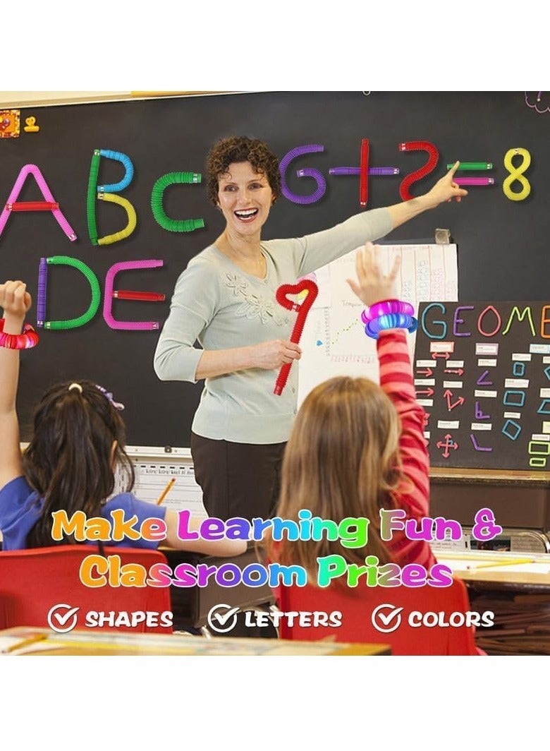 ARGT أنابيب فidget مضيئة ARGT – 12 قطعة عصي حسية مضيئة | ألعاب فidget قابلة للتمديد مع وميض LED للأطفال ومتعة الحفلات - Image 5