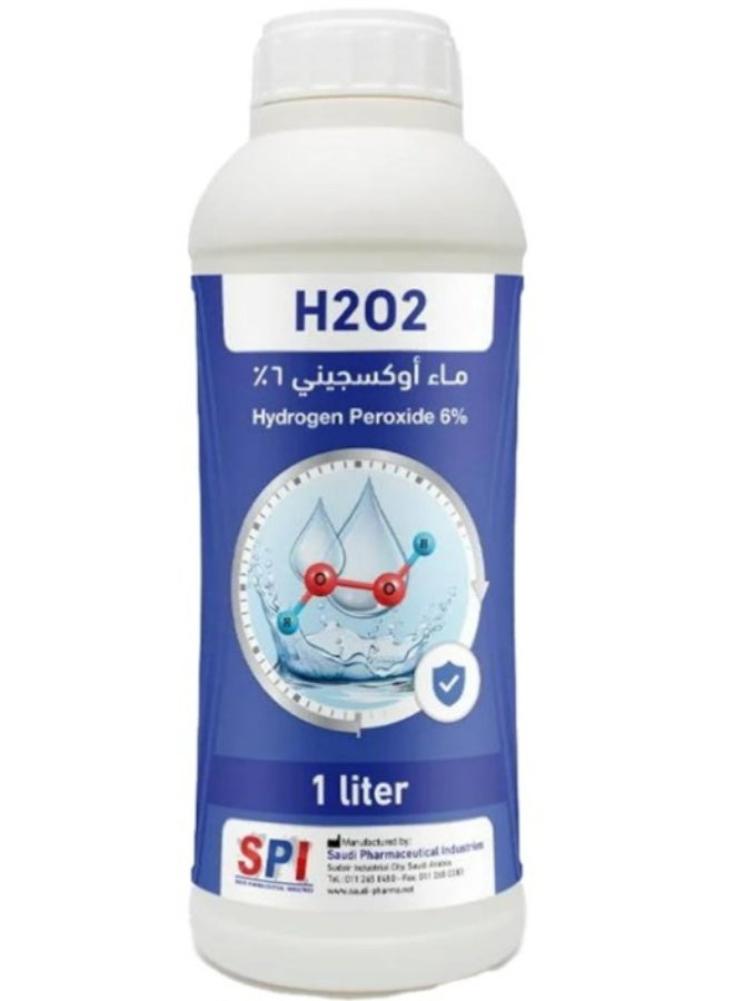 Hydrogen peroxide 6% concentration, 1 liter volume