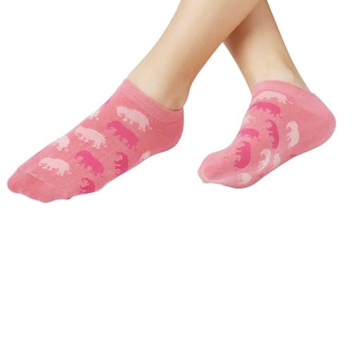 BALENZIA SocksXpress Women's WWF Lowcut Socks | 3-Pack | Animal Print | Cute Socks for women (Pink, Purple, Blue) - Image 4