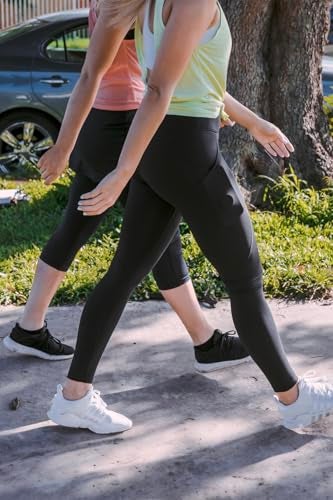 Yogipace Petite Women's 25" Yoga Workout Running Leggings with Side Pockets Black Size L - Image 5