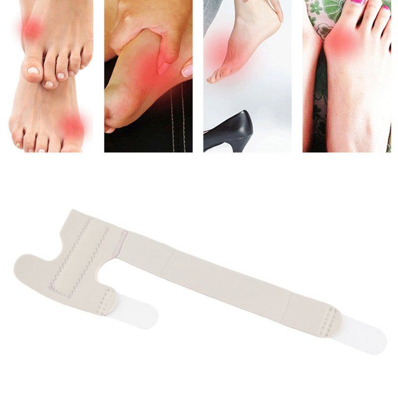 Toe Brace 1 Pc Skin Friendly Breathable Fabric - High Strength Metal Bar Fixation Hallux Valgus Correction Brace for Toe Fracture Rehabilitation, Home And Travel Use - Image 1