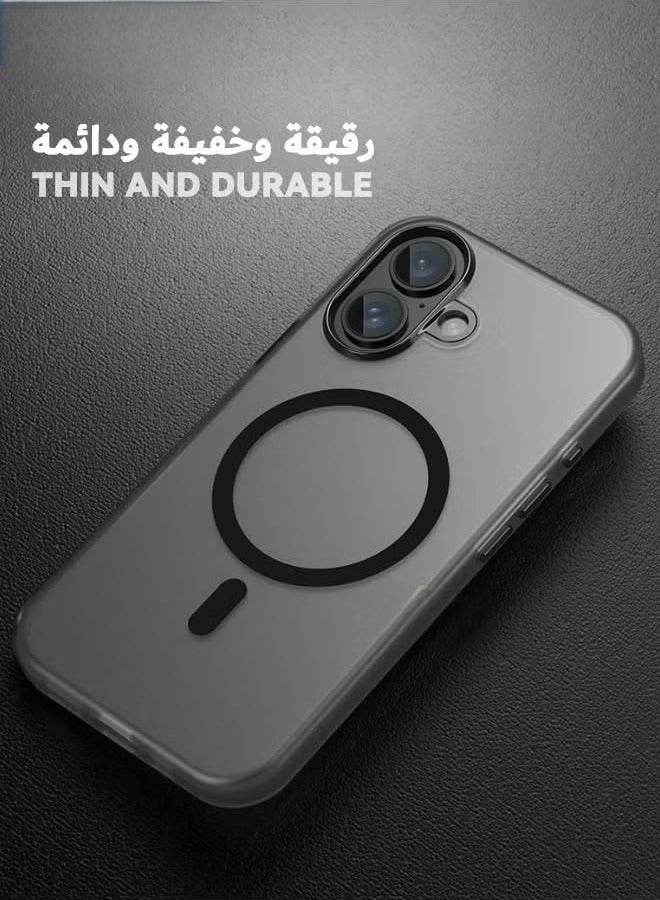 general iPhone 16 Case, iPhone 16 Skin Friendly Frosted Case, 【Compatible with Magsafe】【Anti-Drop Shockproof】【Anti-Slip】【No Yellowing】 Slim Hard Case for Apple iPhone 16, Translucent Black - Image 4