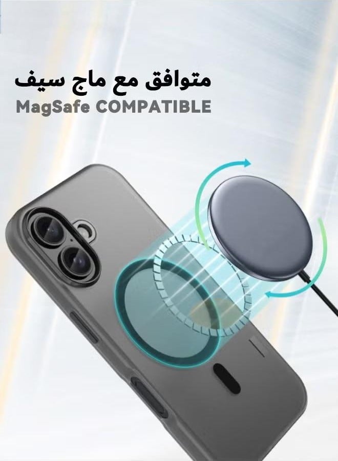 general iPhone 16 Case, iPhone 16 Skin Friendly Frosted Case, 【Compatible with Magsafe】【Anti-Drop Shockproof】【Anti-Slip】【No Yellowing】 Slim Hard Case for Apple iPhone 16, Translucent Black - Image 5