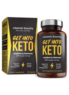 Get Into Keto Pills Premium Raspberry Ketones Promotes Ketosis For Women And Men Supports Keto Diet Green Tea Boosts Energy Nongmo 60 Capsules