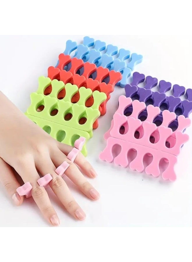 LA PERLA TECH  200pcs /100 Pairs Toe Separators Finger Foot Sponge Soft Gel UV Tools Salon Polish Manicure Pedicure Care Nail Art Tool Multi Color - Image 1