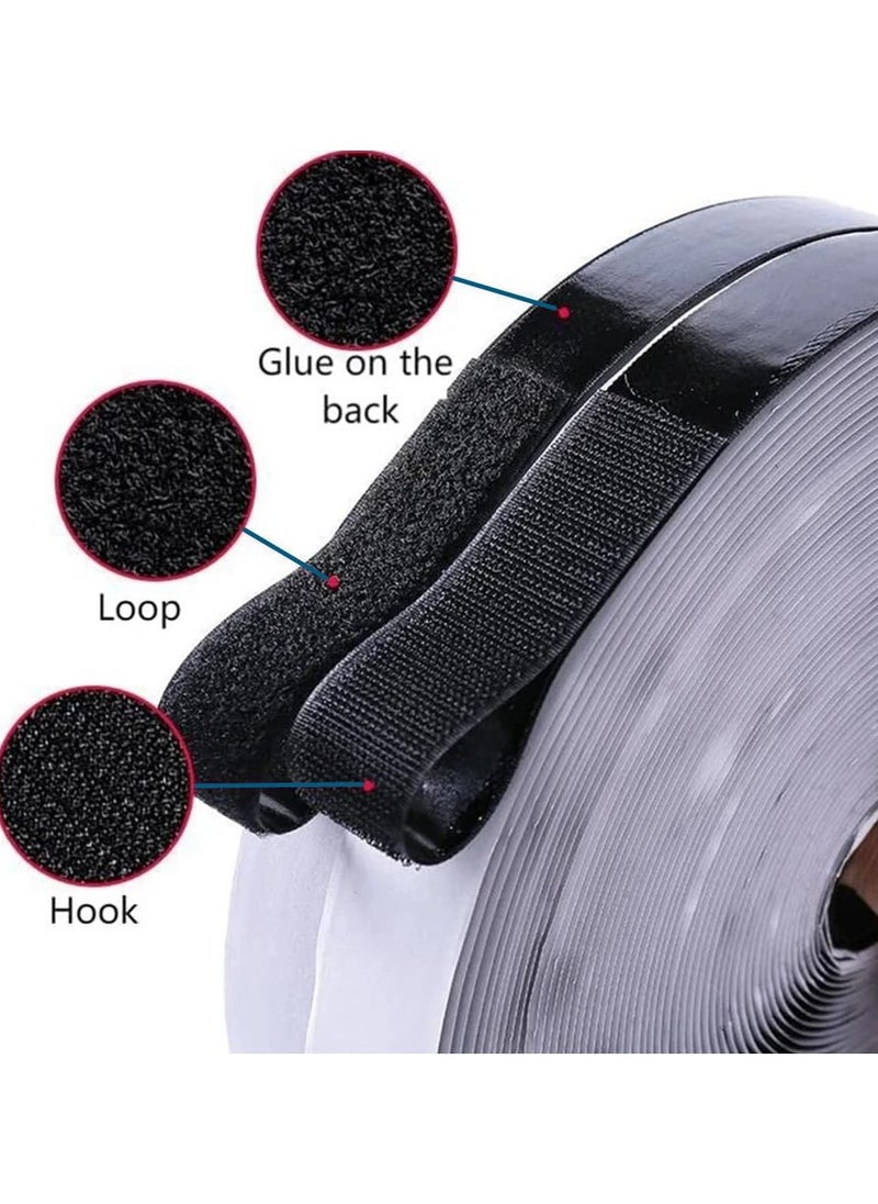 HaHaHai 6M Hook and Loop Tape Strips, Double-Sided Adhesive, Heavy Duty Double Side Mounting Tape, Industrial Strength Interlocking Tape for Home School Office  - Image 3