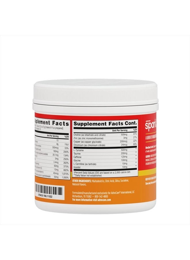 AdvoCare - Spark Vitamin & Amino Acid Supplement - Focus & Energy Supplement Mix - Powdered Energy Supplement Mix - Powder Supplement Mix - Amino Acids - Mandarin Orange - 10.5 oz - Image 1