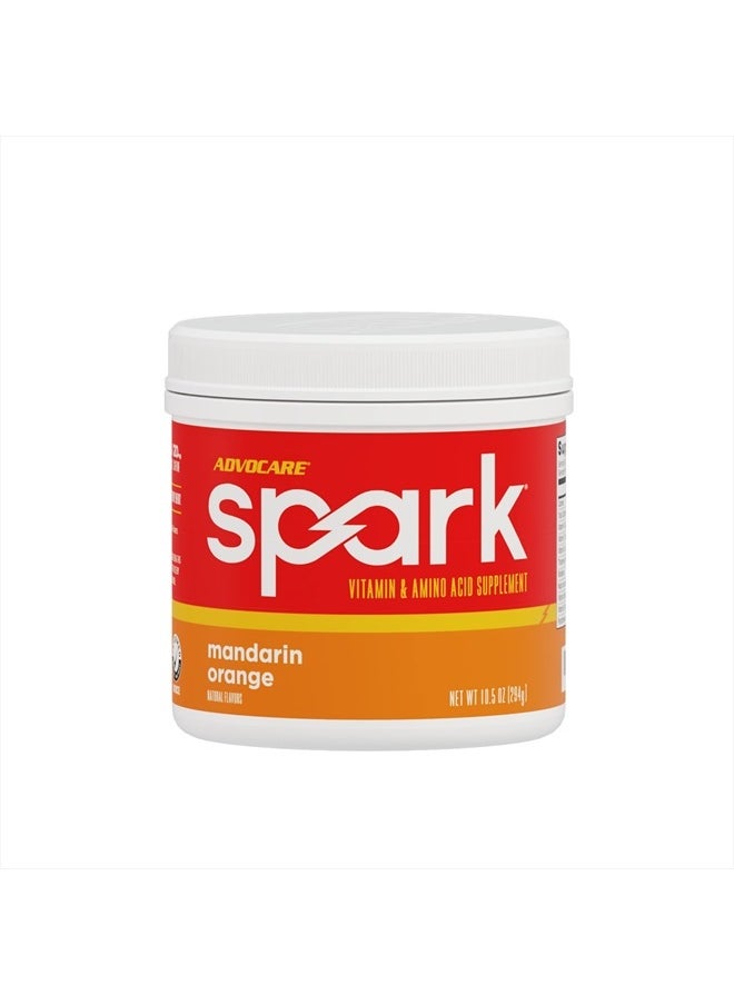 AdvoCare - Spark Vitamin & Amino Acid Supplement - Focus & Energy Supplement Mix - Powdered Energy Supplement Mix - Powder Supplement Mix - Amino Acids - Mandarin Orange - 10.5 oz - Image 1