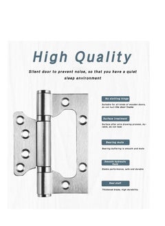 Excefore 4 Pack Non-Mortise Door Hinges, 4 x 3 inch Stainless Steel Interior Door Hinges with Screws, Smooth, and Easy to Install, for Bedroom,  Furniture Hardware (Silver)  - Image 3