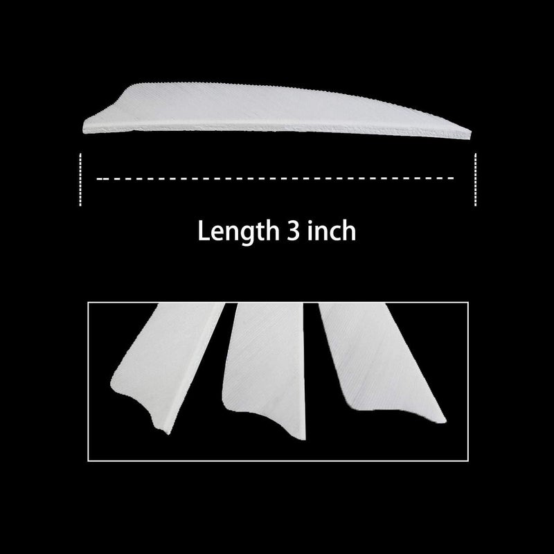 MS JUMPPER Arrows 3 Inch Real Feathers Fletching with Shield Cut for DIY Hunting Shooting Shafts (36 Pack) - Image 3