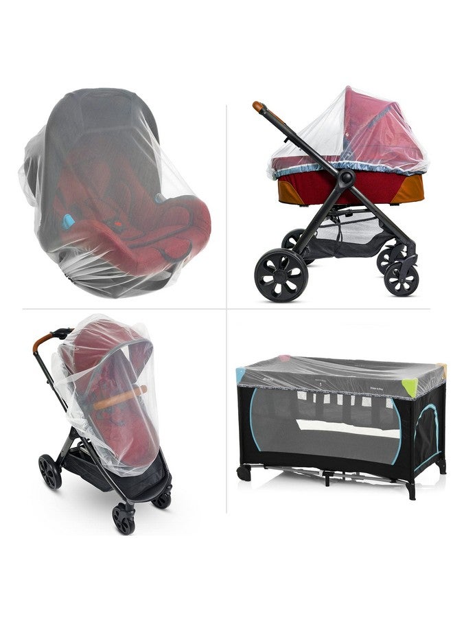 Universal Backpackers Baby Mosquito Net for Stroller, Carrier & Bassinet - Elastic Drawstring for Snug Fit Netting - Infant Bug Net for Jogger, Car Seat & Pack N Play - 1000 Mesh Toddler Canopy & Gift Packaging - Image 1
