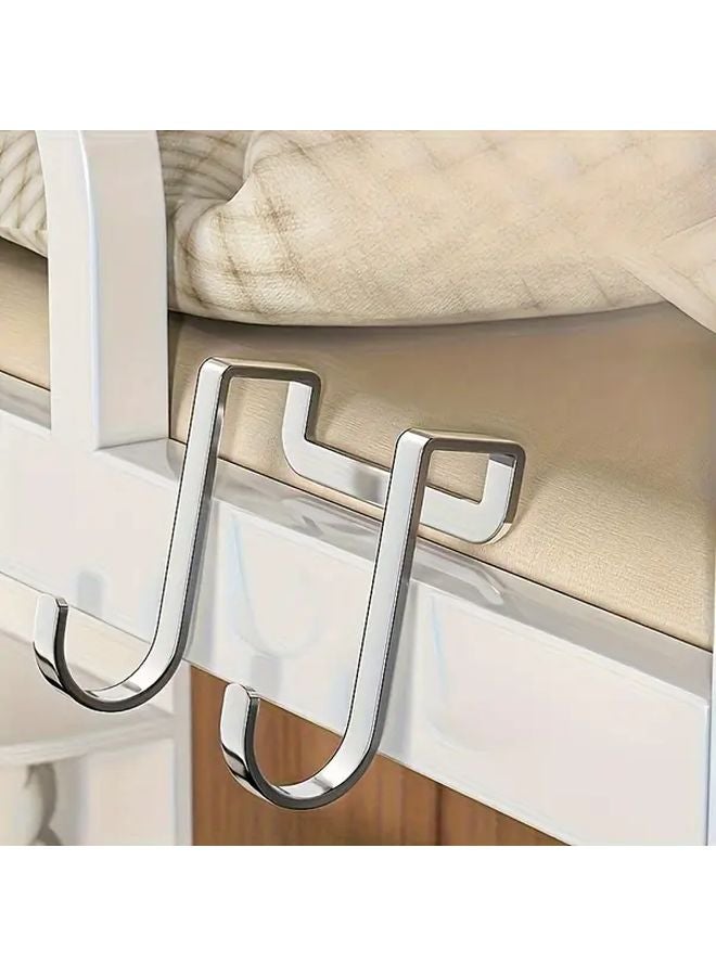 1pc Stainless Steel S Hook Heavy Duty No Drill Door Hook Multipurpose Organizer - Image 3