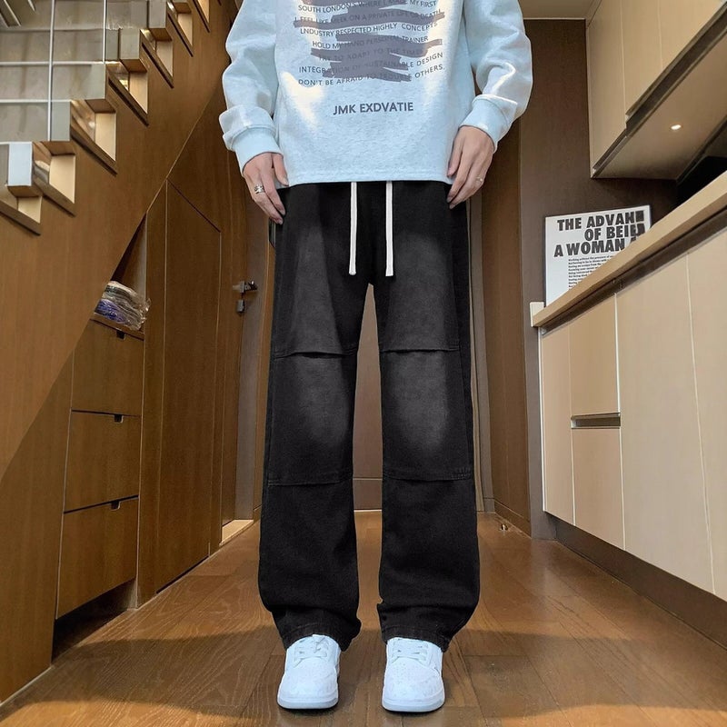 Unisex Classic Denim Jeans Loose Fit Daily Outdoor Wear - Image 1