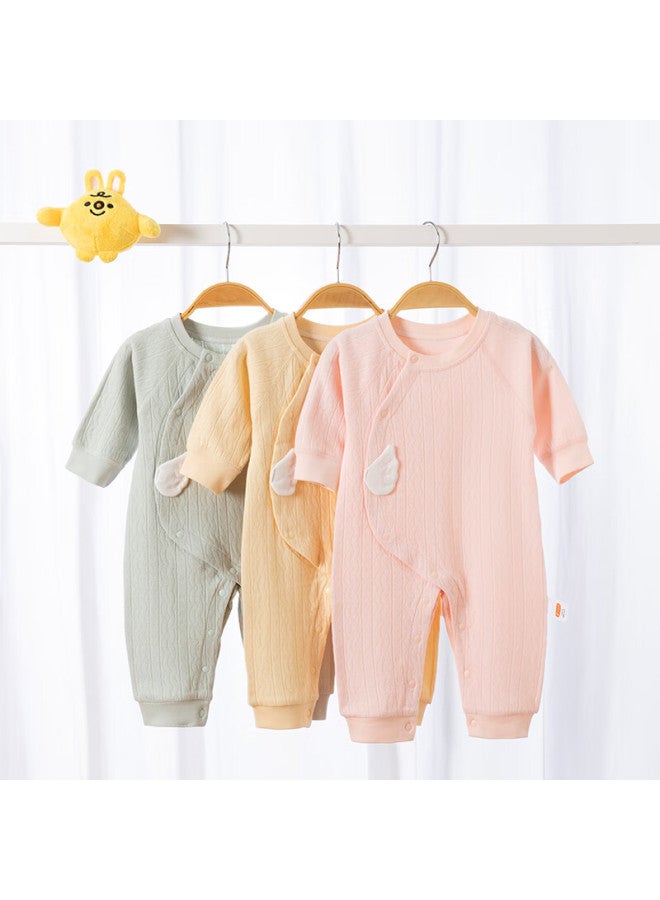 Babyprints Babyprints Baby Romper, Unisex, Pure Cotton, Class A, Long-sleeve, All-season Onesie, Full Moon Home Wear, Green, Size 66  - Image 3