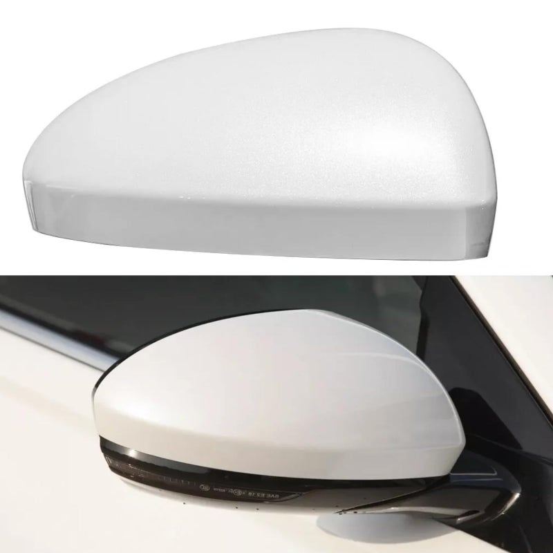 RONTCOS Rear View Mirror Cover Cap For Nissan Altima Pearl White 2019 2020 2021 2022 ABS Plastic Trim Replacement Right Passenger Side