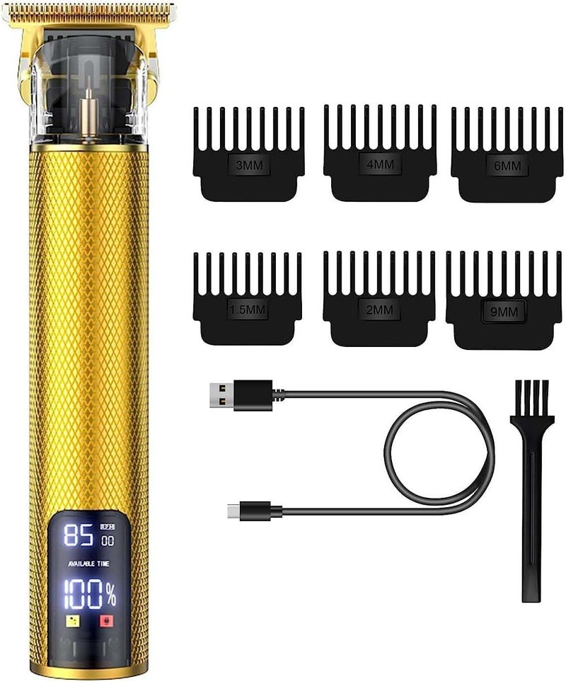 Excefore Beard Trimmer for Mens, Rechargeable Electric Hair Clippers with LCD Screen, Titanium Precision T Blade Trimmer for Families and Barber Gift - Image 1