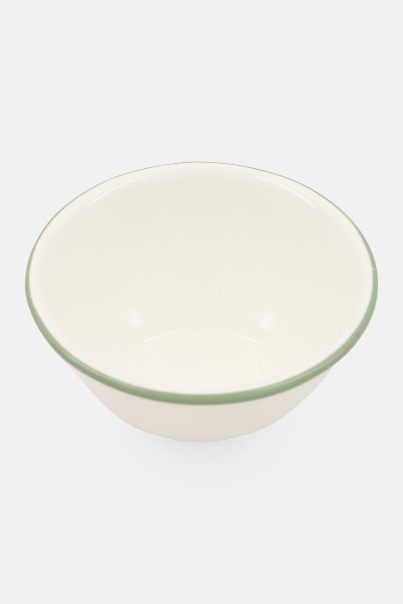 Muy Mucho Enameled Metal Bowl 13,5 D x 6 H cm, White - Image 2
