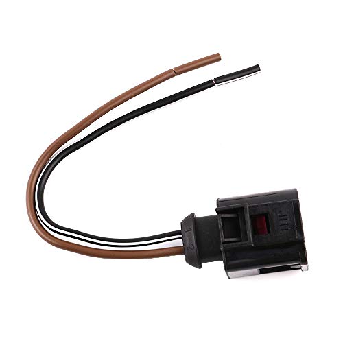 CNUPSM Pigtail Plug Wiring Connector 2Pin 4D0971992 Compatible With VW Jetta Passat Golf Polo Bettle Tiguan Audi A1 A2 A3 A4/S4 A5/S5 A6 A7 A8/S8 Q3 Q7 Q8 R8 TT Seat Ibiza Skoda Fabia Octavia Superb - Image 1