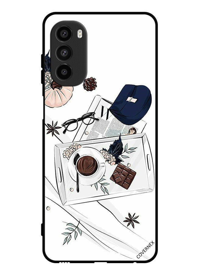 Covernex Protective Case Cover For Motorola Moto G52 Coffee Chocolate Art - Image 1